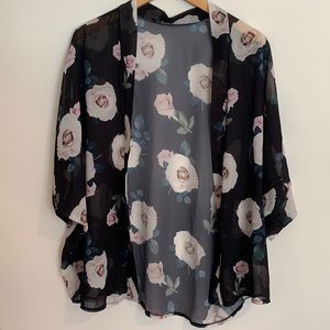 Sophie Rose Print Chiffon Kimono